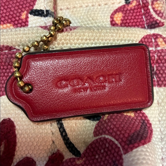 EUC Coach Cherry Canvas Mini Tote Bag - Picture 9 of 10